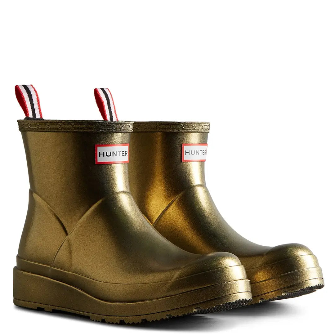 Gold wellington boots discount