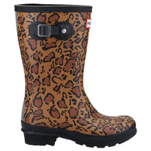 Original Short Leopard Print Boot - Rich Tan/Saddle/Black by Hunter Footwear Hunter   