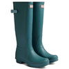 Original Tall Back Adjustable Wellington Boots - Teal Tempo/Shifting Blue by Hunter