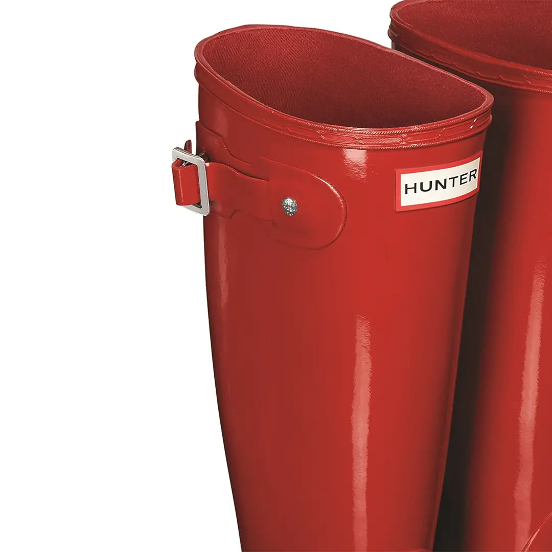 Hunter original tall gloss rain boots military red clearance
