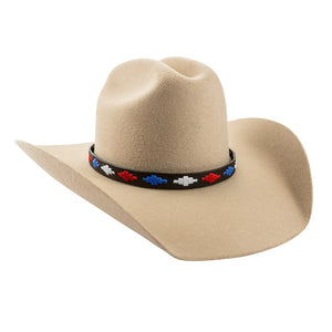Pampa Hat Band - White/Bright Blue/Red Diamonds by Pampeano Accessories Pampeano   