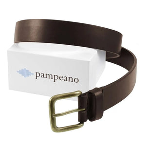 Papa Plain Brown Leather Belt by Pampeano Accessories Pampeano   
