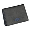 Pase Travel Card Holder - Black Leather & Jean Navy Stitching by Pampeano