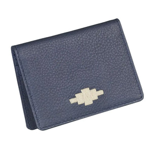 Pase Travel Card Holder - Navy Leather & Cream Stitching by Pampeano Accessories Pampeano   