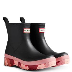 Play Short Boot - Black/Pink by Hunter