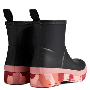Play Short Boot - Black/Pink by Hunter Footwear Hunter   