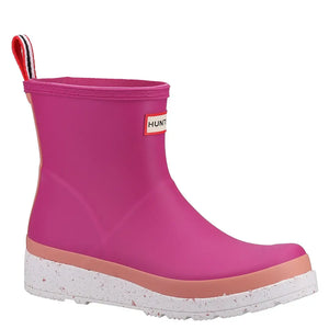 Play Short Speckle Wellington Boots - Prismatic Pink/Rough Pink by Hunter