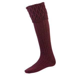Rannoch Socks - Mulberry by House of Cheviot Accessories House of Cheviot   