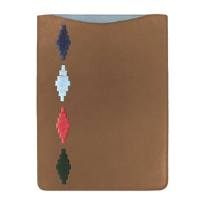 Vaina Large Tablet Sleeve - Tan Leather & Multi Stitching by Pampeano Accessories Pampeano   