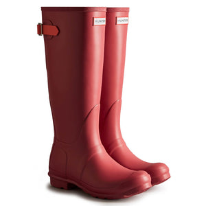 Women's Original Tall Back Adjustable Wellington Boots - Rose/Orange by Hunter Footwear Hunter   