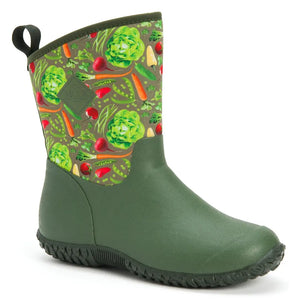 Women's RHS Muckster II Short Boot - Green Veggie Print by Muckboot