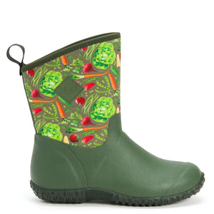 Women's RHS Muckster II Short Boot - Green Veggie Print by Muckboot