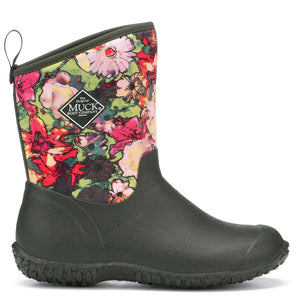 Women's RHS Muckster II Short Boot - Moss Floral Print by Muckboot