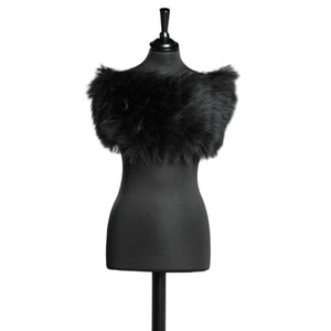 Fox Fur Snood Black by Jayley Accessories Jayley   