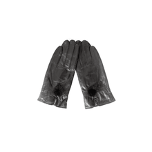 Leather Gloves Mink Bobble by Jayley Accessories Jayley   