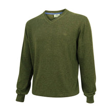 Stirling Cotton Pullover Olive by Hoggs of Fife Knitwear Hoggs of Fife   