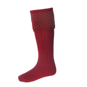 Boughton Sock Brick Red by House of Cheviot Accessories House of Cheviot   