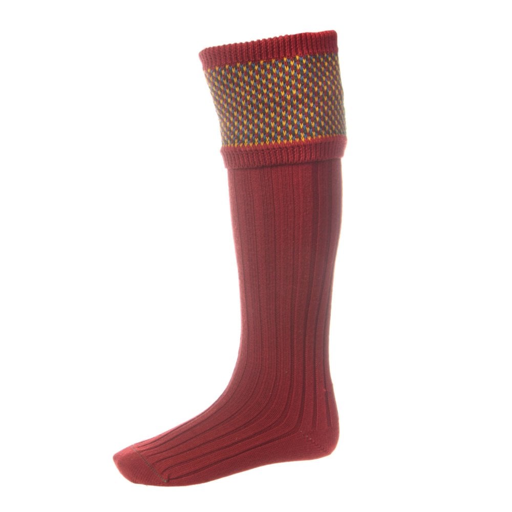 Tayside Sock - Brick Red by House of Cheviot Accessories House of Cheviot   