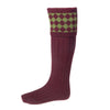 Chessboard Sock - Burgundy by House of Cheviot