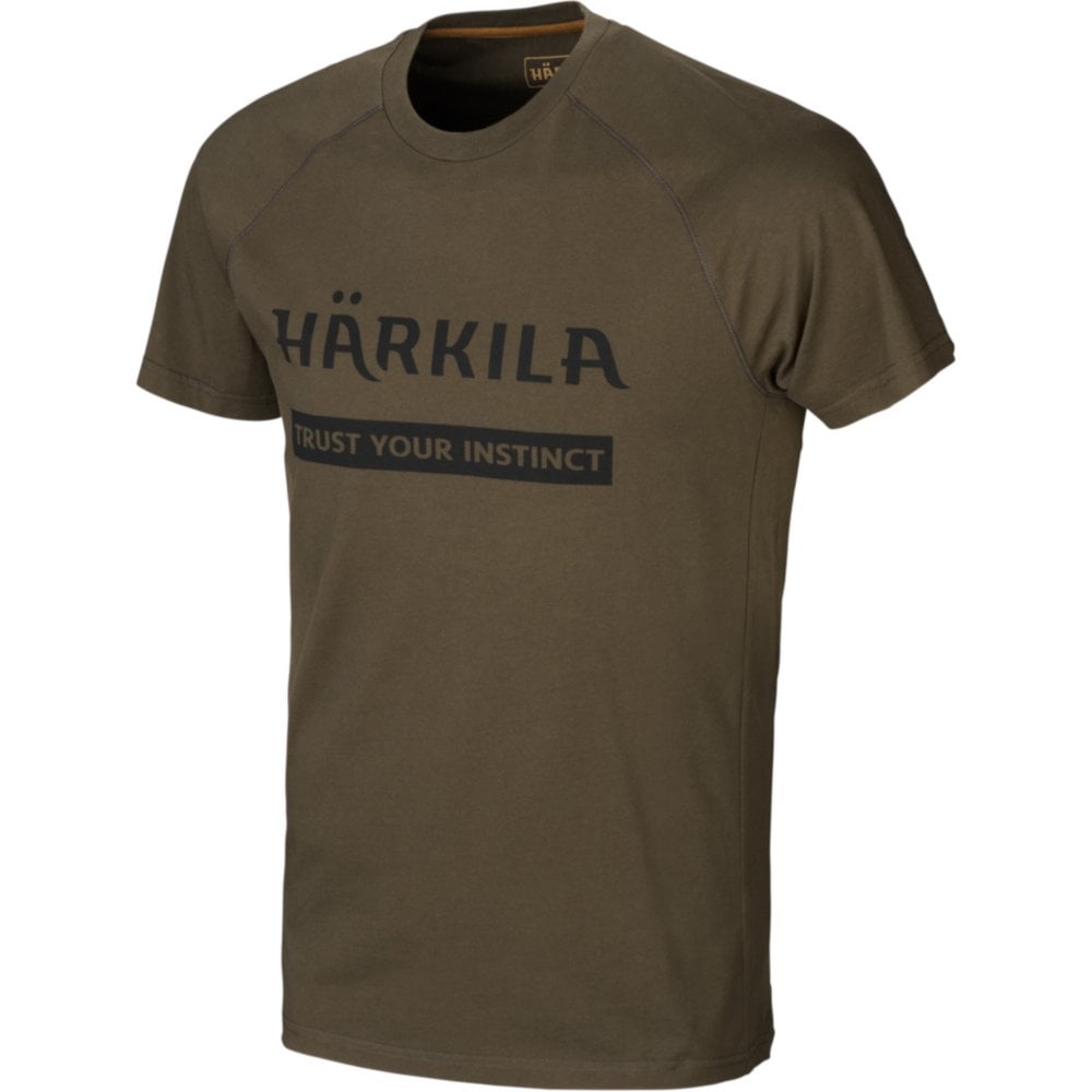 Harkila Logo T Shirt 2 pack Willow Green/Rustique Clay by Harkila Shirts Harkila   