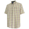 Aberdour Short Sleeve Checked Shirt - Gold/Navy Check by Hoggs of Fife