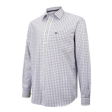 Turnberry Twill Cotton Shirt White/Navy by Hoggs of Fife Shirts Hoggs of Fife   