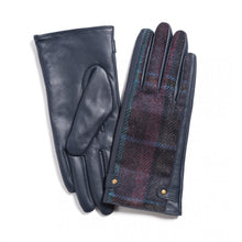 Ladies British Wool/Leather Country Gloves Navy by Failsworth Accessories Failsworth   