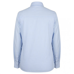 Bonnie II Ladies Cotton Shirt Light Blue Stripe by Hoggs of Fife Shirts Hoggs of Fife   