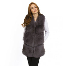 Fox Fur Gilet Grey by Jayley Waistcoats & Gilets Jayley   