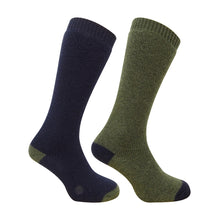 1903 Country Long Sock Twin Pack - Dark Green/Dark Navy by Hoggs of Fife Accessories Hoggs of Fife   