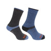 1905 Tech Active Sock Twin Pack - Charcoal/Denim by Hoggs of Fife