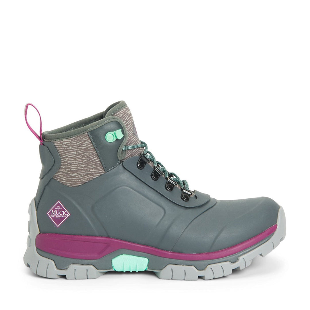 Apex Ladies Lace Up Short Boots - Grey by Muckboot Footwear Muckboot   