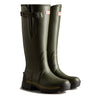Women's Balmoral Adjustable Neoprene Lined Wellington Boots - Dark Olive by Hunter