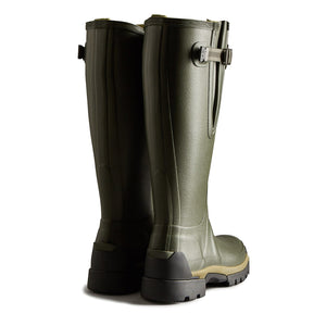 Women's Balmoral Adjustable Neoprene Lined Wellington Boots - Dark Olive by Hunter Footwear Hunter   