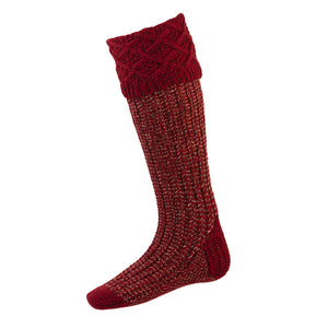 Beauly Sock Maroon by House of Cheviot Accessories House of Cheviot   