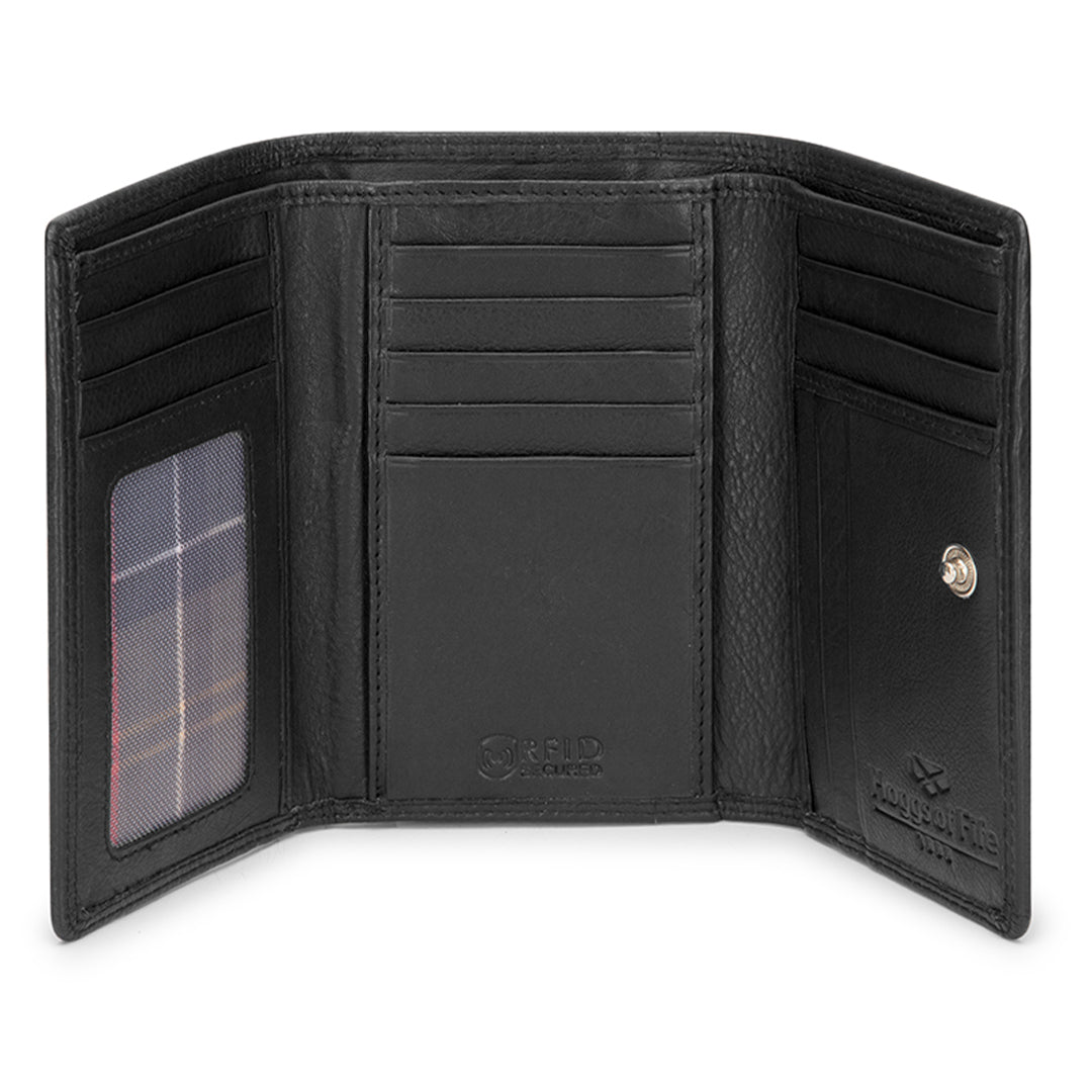 Monarch Leather Bifold Purse - Black by Hoggs of Fife Accessories Hoggs of Fife   