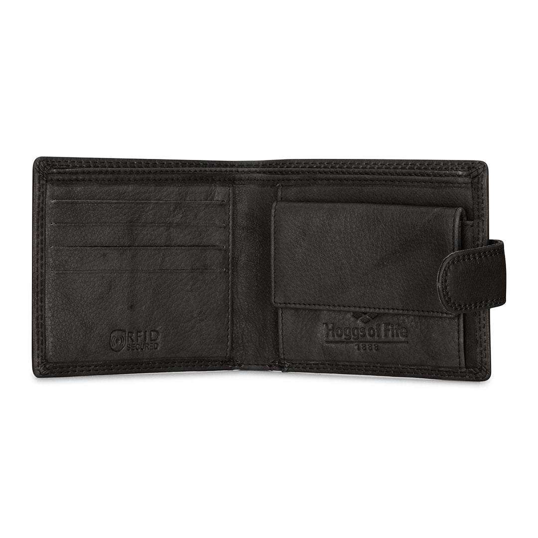 Monarch Leather Coin Wallet - Black by Hoggs of Fife Accessories Hoggs of Fife   