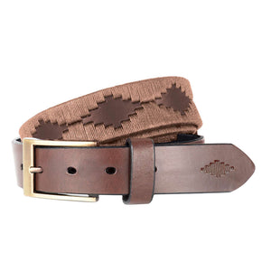 Polo Belt Brown Bordado by Pampeano Accessories Pampeano   