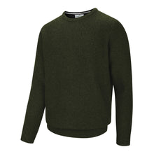 Borders Ribbed Knit Pullover - Loden by Hoggs Of Fife Knitwear Hoggs Of Fife   