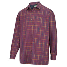 Bramble Micro-Fleece Lined Shirt - Wine Check by Hoggs of Fife Shirts Hoggs of Fife   