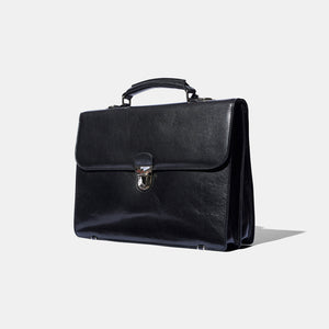 Briefcase - Black Leather by Baron Accessories Baron   