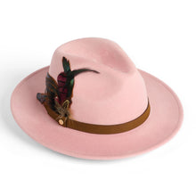 Northumberland Brushed Wool Felt Ladies Fedora - Pink by Failsworth Accessories Failsworth   
