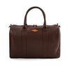 Caballero Large Travel Bag - Brown Leather w/ Orange Stitching by Pampeano