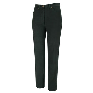 Catrine Ladies Technical Stretch Moleskin Jeans - Forest Green by Hoggs of Fife Trousers & Breeks Hoggs of Fife   