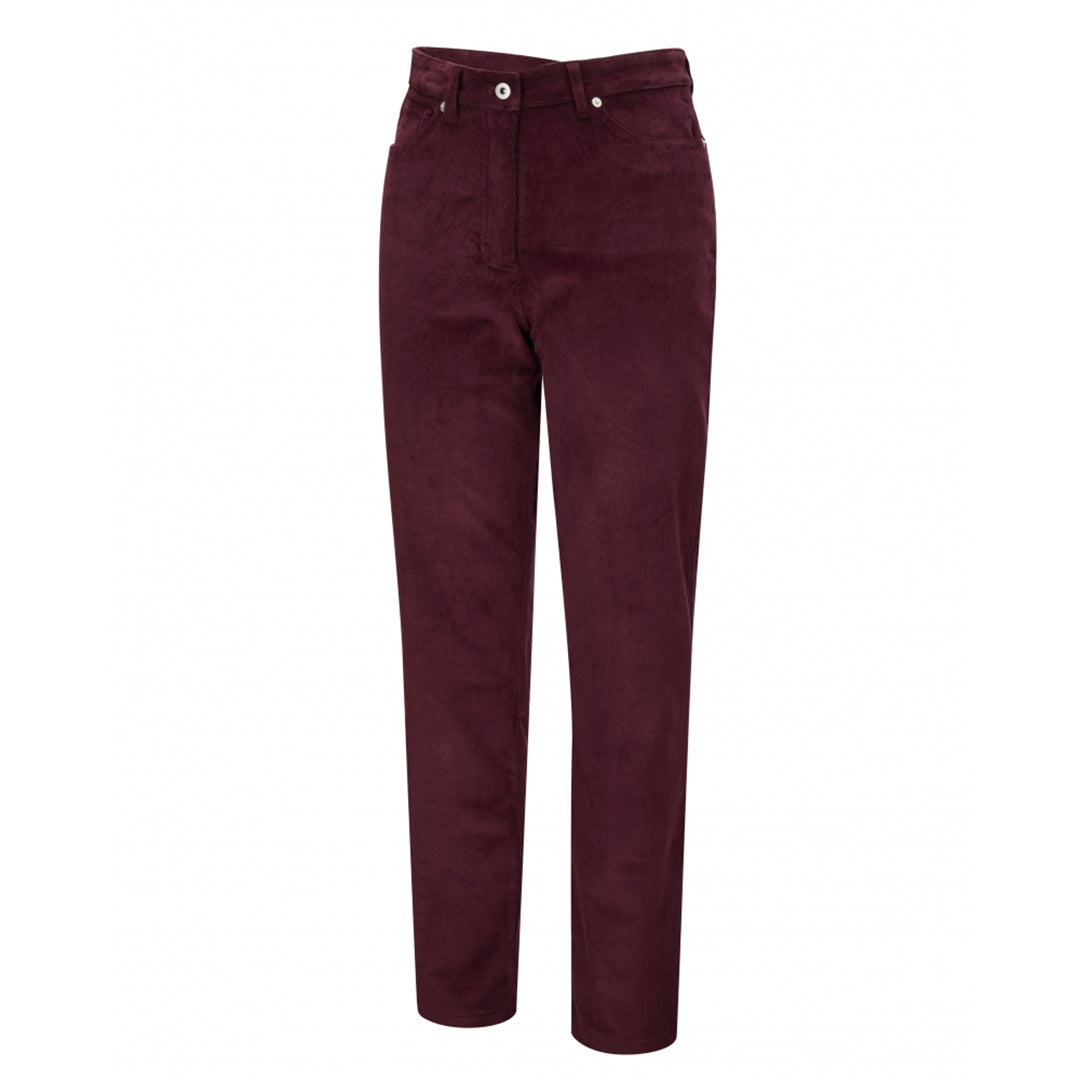 Ceres Ladies Stretch Cord Jean - Merlot by Hoggs of Fife Trousers & Breeks Hoggs of Fife   