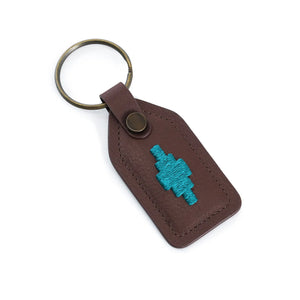 Chapa Tag Keyring - Brown/Turquoise by Pampeano Accessories Pampeano   
