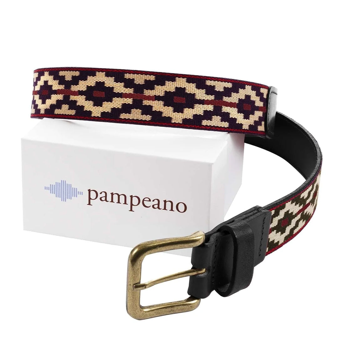 Cincha Polo Belt Black/Red by Pampeano Accessories Pampeano   