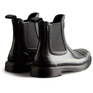 Commando Gloss Chelsea Boots - Black by Hunter Footwear Hunter   