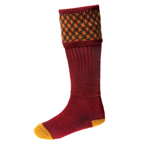 Cromarty Sock - Brick Red by House of Cheviot Accessories House of Cheviot   