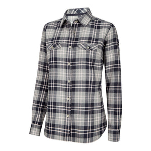 Eilidh Ladies Flannel Shirt - Navy Marl by Hoggs of Fife Shirts Hoggs of Fife   